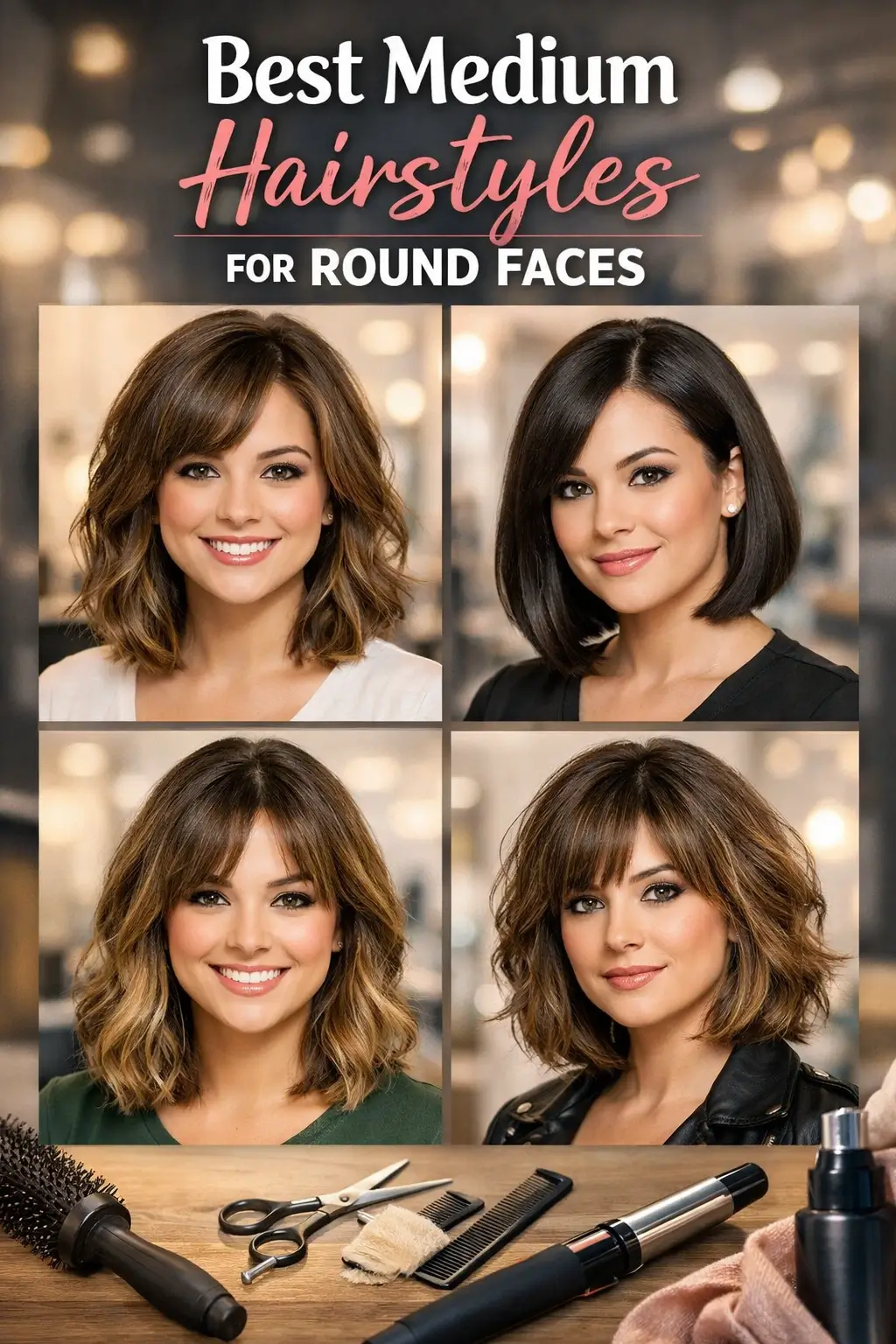 Best Medium Hairstyles for Round Faces
